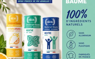 Déodorants naturels : ATOA mise sur le zéro déchet et le fabriqué en France